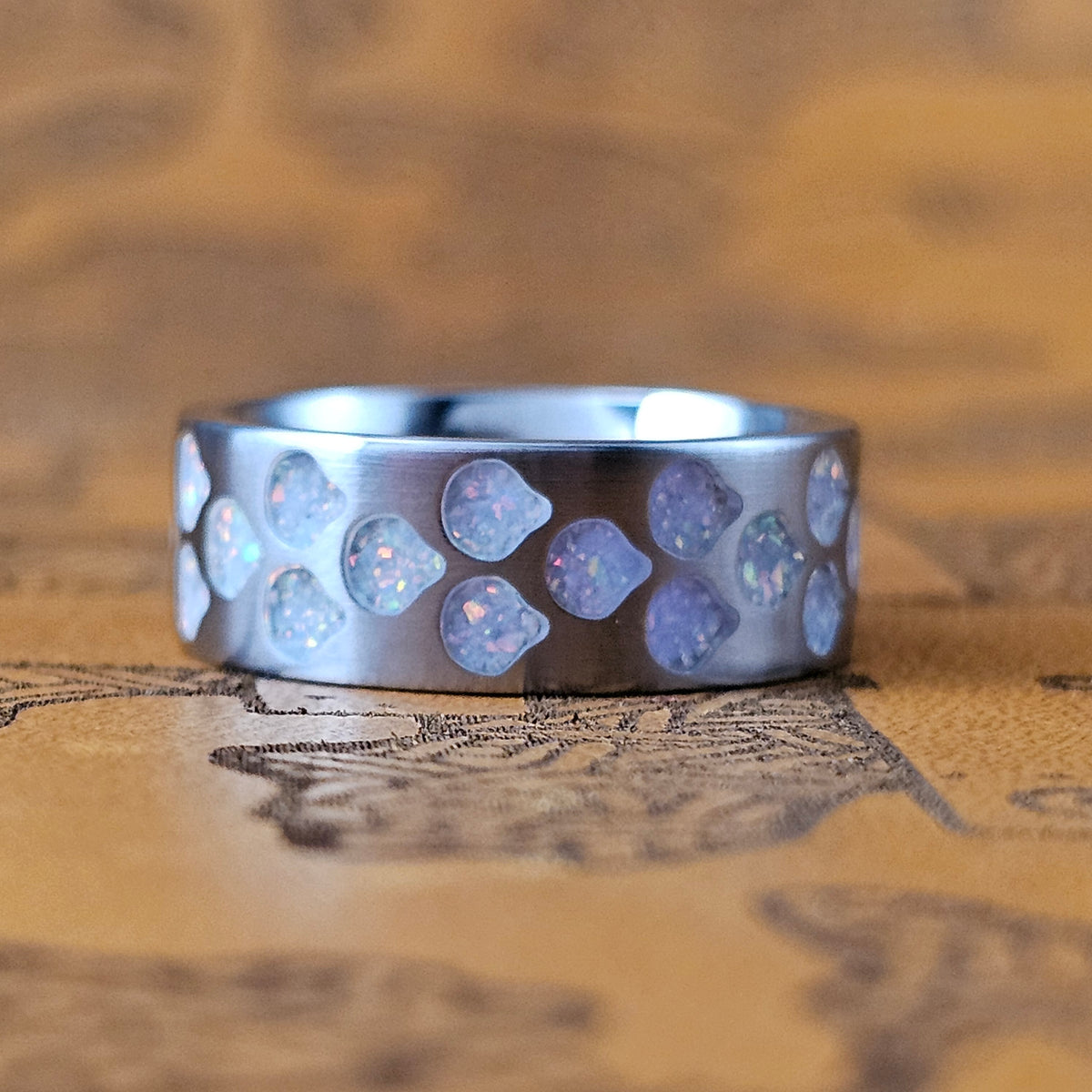 Ice Dragon  -  Titanium Dragonscale Ring