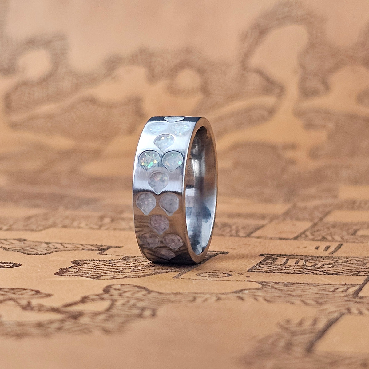 Ice Dragon  -  Titanium Dragonscale Ring