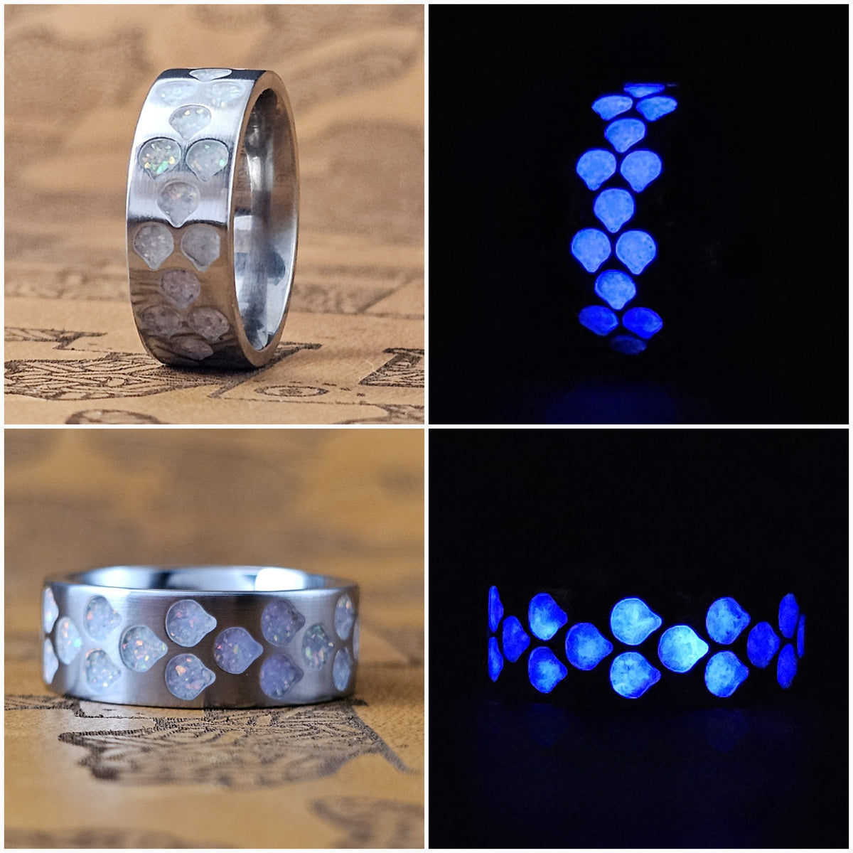 Ice Dragon  -  Titanium Dragonscale Ring