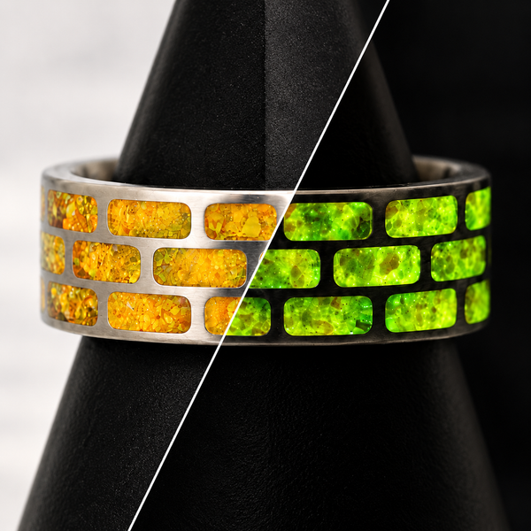 The Yellow Brick Road – Citrine Opal + Glow Titanium Ring